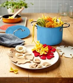 HABA Cooking Set Pasta Time - Realistic Metal Pot With Assortment Of Pretend Felt Pasta And Toppings -Folkmanis Toys Shop 51iijDk8bsL