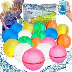 KISKISBY Reusable Water Balloons Water Bombs Splash Ball Quick Fill Self-Sealing Silicone Refillable Water Balls Outdoor Activities Summer Toy Pool Beach Water Games Toys For Kids Ages 4-12 (12 Pcs) -Folkmanis Toys Shop 51ij P8tKzL. AC