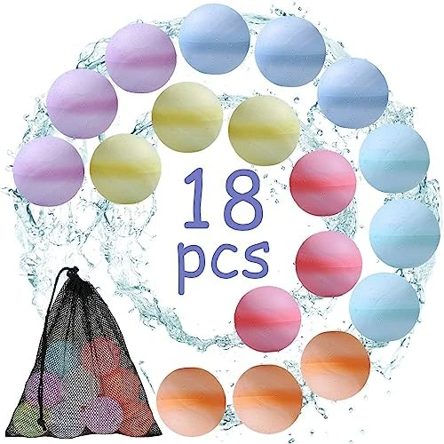 MIXMIO Reusable Water Balloons 24 Pack, Refillable Water Balloons Quick Fill, Silicone Water Balloons For Kids Adults, Summer Water Toys Outdoor Water War Games, Summer Fun Party Supplies 8 MIXMIO Reusable Water Balloons 24 Pack, Refillable Water Balloons Quick Fill, Silicone Water Balloons For Kids Adults, Summer Water Toys Outdoor Water War Games, Summer Fun Party Supplies - Image 6