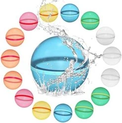 12PCS Reusable Water Balloons, Magnetic Refillable Silicone Water Balloons For Kids Adults, Quick Fill Self Sealing Water Bomb Splash Balls For Pool, Summer Water Toys, Beach Toys (12PCS) -Folkmanis Toys Shop 51j3 oDUZL. AC