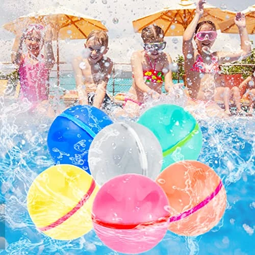 Bozamic Refillable Water Balloons Quick Fill Splash Balls Magnetic Splash Bombs For Water Fights Pool Games For Kids 16-Pack 6 Bozamic Refillable Water Balloons Quick Fill Splash Balls Magnetic Splash Bombs For Water Fights Pool Games For Kids 16-Pack - Image 4