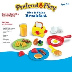 Learning Resources Pretend & Play Rise & Shine Breakfast - 21 Pieces, Ages 3+ Pretend Play Food For Toddlers, Preschool Learning Toys, Kitchen Play Toys For Kids -Folkmanis Toys Shop 51j9lolq38L