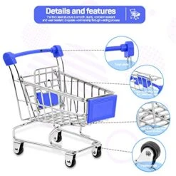 Bestsupplier Mini Supermarket Handcart, 4 Pcs Mini Shopping Cart Supermarket Handcart Shopping Utility Cart Mode Storage Toy -Folkmanis Toys Shop 51jD6CplzzL