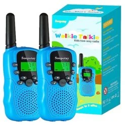 BATURU Walkie Talkies For Kids 2 Pack, Kids Walkie Talkie With Backlit LCD Flashlight, Kids Toys For Ages 5 6 7 8 9 10 11 12, Boys Or Girls Birthday Gifts For 5-12 Years Old