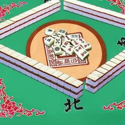 ALANGDUO Mahjong Mat Anti Slip Noise Reduction Table Cover For Mahjong Paigow Poker 31.5 X 31.5 Inches (Green) -Folkmanis Toys Shop 51jIzc2SMEL