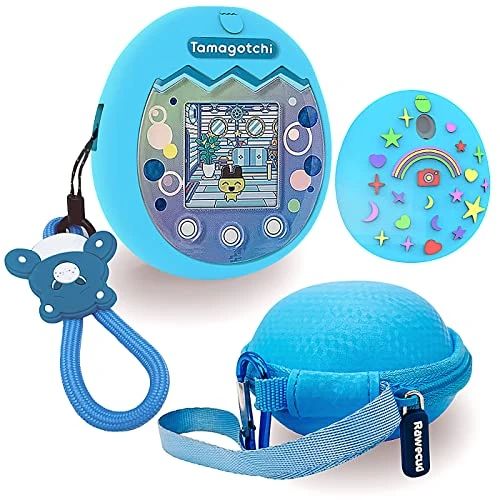Carrying Case And Silicone Cover For Tamagotchi Pix Virtual Interactive Pet Game Machine, Protective Skin Sleeve Silicone Case For Tamagotchi Pix Get Game Accessories (Silicone Cover And Carry Case) 3 Carrying Case And Silicone Cover For Tamagotchi Pix Virtual Interactive Pet Game Machine, Protective Skin Sleeve Silicone Case For Tamagotchi Pix Get Game Accessories (Silicone Cover And Carry Case)