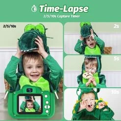 OUTUVAS Dinosaur Kids Camera For Boys, Kids Selfie Camera 3-12 Years Old Girls Christmas Birthday Gift For Boys, Dinosaur Little Boys Toys For 3 4 5 6 7 8 9 Years Old 9 OUTUVAS Dinosaur Kids Camera For Boys, Kids Selfie Camera 3-12 Years Old Girls Christmas Birthday Gift For Boys, Dinosaur Little Boys Toys For 3 4 5 6 7 8 9 Years Old -Folkmanis Toys Shop 51jVKNzwKWL