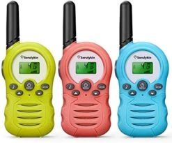 Sorulykin Kids Walkie Talkies 22 Channel, 2 Way Radio Up To 3KM Range Handheld Interphone, Children's Walkie-Talkies For Boys And Girls To Outside Adventure Gear To Camping Hiking Games, Blue 2 Pack -Folkmanis Toys Shop 51jX7k1YIoL. AC