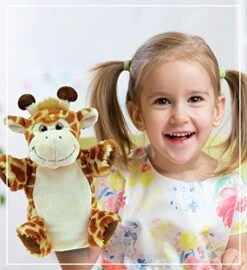 DolliBu Giraffe Plush Hand Puppet For Kids - Soft Plush Stuffed Animal Hand Puppet Toy For Puppet Show Games & Puppet Theaters For Kids, Adult Cute Puppets Educational Toy To Teach Children & Toddlers 11 DolliBu Giraffe Plush Hand Puppet For Kids - Soft Plush Stuffed Animal Hand Puppet Toy For Puppet Show Games & Puppet Theaters For Kids, Adult Cute Puppets Educational Toy To Teach Children & Toddlers -Folkmanis Toys Shop 51jccDIXKQS