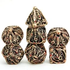 Metal Dice Set 7 D&D Dice Set Suitable For DND Dice Games Such As Dungeon And Dragon -Folkmanis Toys Shop 51jeig1QjWL. AC