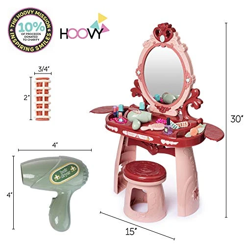 Vanity For Little Girls | Kids Makeup Vanity | Play Vanity Sets For Girls | Toddler Makeup Vanity | Vanity Set For Little Girls | Makeup Table For Girls | Girls Play Vanity For 3, 4, & 5 Year Old 8 Vanity For Little Girls | Kids Makeup Vanity | Play Vanity Sets For Girls | Toddler Makeup Vanity | Vanity Set For Little Girls | Makeup Table For Girls | Girls Play Vanity For 3, 4, & 5 Year Old - Image 6