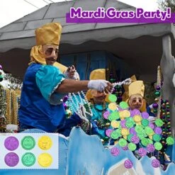 300 Pcs Mardi Gras Coins Plastic Gold Coins Mardi Gras Decorations Treasure Coins For St. Patricks Day, Mardi Gras Themed Parties Carnival Party Supplies, Game Prop -Folkmanis Toys Shop 51jnnSfmkLL