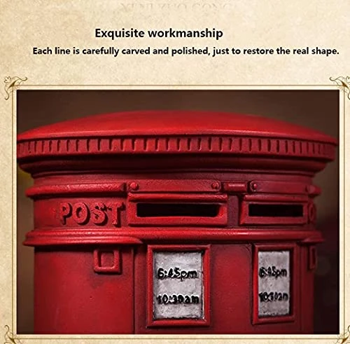 Piggy Banks For Children Girl Red Postbox, Resin Coin Savings Bank,Creative Currency Bank Safe Coin Money Box Home Decoration Piggy Banks Furniture Games 6 Piggy Banks For Children Girl Red Postbox, Resin Coin Savings Bank,Creative Currency Bank Safe Coin Money Box Home Decoration Piggy Banks Furniture Games - Image 4