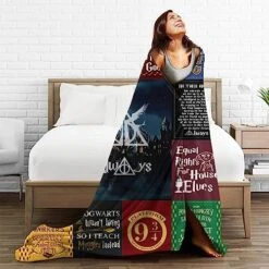 Anime Magic Colleges Blanket Warm Cozy Flannel Blanket Super Soft Throw Blanket Suitable For Sofa Bed Living Room All Season Birthday Gift (50"x40") -Folkmanis Toys Shop 51k20FBMkPL