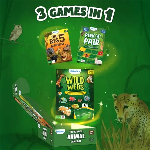 Skillmatics Ultimate Animal Game Box - 3 Games In 1, Gifts, Family Friendly Games For Ages 6 And Up 4 Skillmatics Ultimate Animal Game Box - 3 Games In 1, Gifts, Family Friendly Games For Ages 6 And Up - Image 2