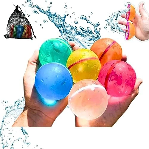 R Raddor Reusable Water Balloons For Kids,Adults 12pcs With Mesh Bag Latex-free Silicone, Refillable Water Balloons Reusable Magnetic, Outdoor Games, Beach Toys,pool Games, Water Balloons Quick Fill 10 R Raddor Reusable Water Balloons For Kids,Adults 12pcs With Mesh Bag Latex-free Silicone, Refillable Water Balloons Reusable Magnetic, Outdoor Games, Beach Toys,pool Games, Water Balloons Quick Fill - Image 8