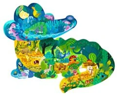 RELOVS Jigsaw Puzzles For Kids Ages 4-8, 8-10, Children Interesting Animal Shaped Puzzle Learning Educational Toys Gifts Games For Boys And Girls (Crocodile-154 Pieces) -Folkmanis Toys Shop 51k9ThfPHZL