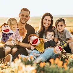1 Pcs Family Hand Puppets 13 Inch Grandparents, Mom & Dad, Brother & Sister Plush Hand Puppet Toys Role-Play Toy Puppets For Kids Storytelling Imaginative Pretend Play Teaching Preschool(Sister) -Folkmanis Toys Shop 51kDLv9yPML