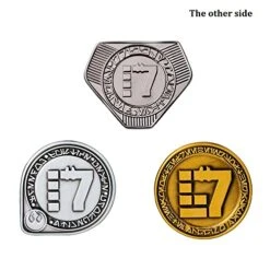 New Republic Credits Boba Cosplay Props Mando Collecting Coins Currency Metal Commemorative Coins (3 Coins) Metallic