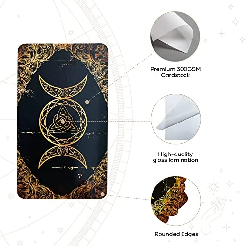 Tarot Cards, 78 Tarot Deck, Original Tarot Cards For Beginners And Experts With Guide Book And Gift Bag, Fortune Telling Game, Divination Tools For All Skill Levels, Black. 8 Tarot Cards, 78 Tarot Deck, Original Tarot Cards For Beginners And Experts With Guide Book And Gift Bag, Fortune Telling Game, Divination Tools For All Skill Levels, Black. - Image 6