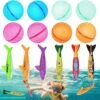 Reusable Water Balloons Refillable Water Balloons Quick Fill Self-Sealing, 8* Refillable Water Balloons & 6* Diving Toys Set, Pool Outdoor Toys For Kids Water Fight Game Party Beach Activities -Folkmanis Toys Shop 51kVMAbxIiL