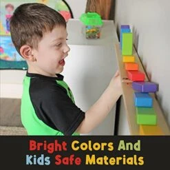 MEAVIA Wooden Falling Domino Wall (Pack Of 2); Colorful Toppling Domino Blocks For Kids 11 MEAVIA Wooden Falling Domino Wall (Pack Of 2); Colorful Toppling Domino Blocks For Kids -Folkmanis Toys Shop 51kagvaI86L