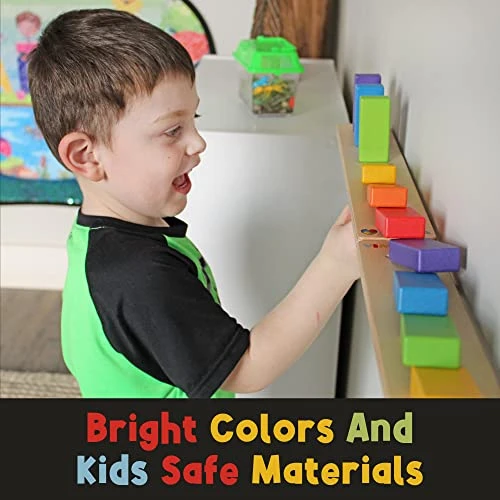 MEAVIA Wooden Falling Domino Wall (Pack Of 2); Colorful Toppling Domino Blocks For Kids 6 MEAVIA Wooden Falling Domino Wall (Pack Of 2); Colorful Toppling Domino Blocks For Kids - Image 4