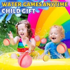 SIIY Reusable Water Balloons, Quick Fill Self-Sealing Water Bombs, Eco-Friendly Fun Wate Toys For Kids And Adults, Perfect For Summer Outdoor Activities, Parties And Pool Games - Pack Of 6 PINK -Folkmanis Toys Shop 51kbpogkR8L