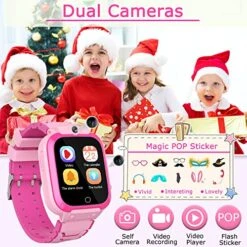 Kids Smart Watch For Girls Toys For 3-10 Year Old Girls, 1.44" HD Touch Screen With 24 Puzzle Games Music Player Dual Camera 12/24 Hr Pedometer Flashlight Birthday Gift For Girls Kids Age 5 6 7 8 -Folkmanis Toys Shop 51kcwdtGl2L