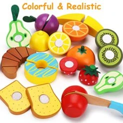 Wooden Pretend Play Food Sets Cutting Toys For Kids Kitchen Accessories Playset Montessori Toys With Toy Knife Velcro Fruit Board Learning Educational Fine Motor Skills Toddler Toys Birthday Gift 7 Wooden Pretend Play Food Sets Cutting Toys For Kids Kitchen Accessories Playset Montessori Toys With Toy Knife Velcro Fruit Board Learning Educational Fine Motor Skills Toddler Toys Birthday Gift -Folkmanis Toys Shop 51khFF4JLgL