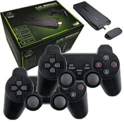 64G Retro Video Game Console, VEINARDYL HD Classic Games Console In TF Card Built In 10000+ Games, With Two 2.4G Wireless Gamepads Controllers, 9 Classic Emulators HDMI Output TV Video Game Console