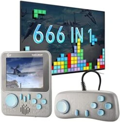 Fadist Handheld Game Console, Retro Game Console With 666 Classic Games, 3.5'' Color Display,Rechargeable Battery, Support For 2 Players & TV, Ideal Gift For Kids, Friend, Lover -Folkmanis Toys Shop 51l1wy33kNL. AC