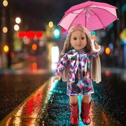 10Pcs 18 Inch Doll Clothes And Accessories - Suitcase Luggage , Pillow, Eye Masks, Sleeping Bags, Raincoats, Umbrellas, Rain Shoes,cell Phones, Tablets，Computer Doll Travel Fit 18 Inch Doll (No Doll) -Folkmanis Toys Shop 51l233r3aaL