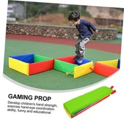 Kisangel 1pc Hopscotch Kid Rug Hopscotch Rug Outdoor Baby Toys Hopscotch Area Rug Runner Balance Stepping Stones Outdoor Active Games Balance Training Accessory Four-Color Square Grid Taste -Folkmanis Toys Shop 51l9pgiKj4L