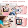 Kids Camera For Girls And Boys, Kids Digital Dual Camera 2.0 Inches Screen 20MP Video Camcorder Anti-Drop Children Cartoon Selfie Camera, Camera For Kids With Games, Birthday Gift, 32GB Memory Card -Folkmanis Toys Shop 51lEQcJBtbL