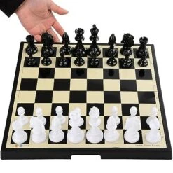 Chess Portable Folding Magnet Chess Set With Folding Chess Borad, Enlightenment Chess Game Educational Toy For Kids And Adults Portable Travel Chess