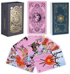 SIOKUY Tarot Cards Deck, Luxury Tarot Card Deck, Splendid Classic Tarot Deck, Durable Waterproof Gold Foil Tarot Decks For Beginners (Black Gold) -Folkmanis Toys Shop 51lN5GM0aCL. AC