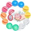 SOPPYCID Water-Balloons, Summer-Pool-Beach-Toys, Quick Fill Magnetic-Splash-Balls Silicone Latex-Free With Mesh Bag, Self-Sealing Water Bomb Games For Kids 3-12 Years Adult Outdoor Fun(12PCS)