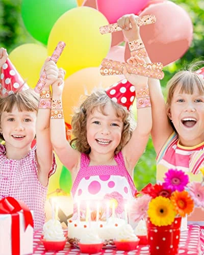 Sinasasspel Groovy Party Favors Set For Kids Adults Hippie Boho Silicone Bracelets Slap Bracelets Assortment Hippie Party Supplies Daisy Birthday Decorations(24 Count) 7 Sinasasspel Groovy Party Favors Set For Kids Adults Hippie Boho Silicone Bracelets Slap Bracelets Assortment Hippie Party Supplies Daisy Birthday Decorations(24 Count) - Image 5