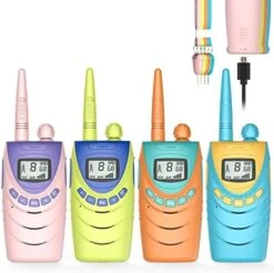 Qniglo Rechargeable Walkie Talkies For Adults, Kids Walkie Talkies 4 Pack With 𝗟𝗶-𝗶𝗼𝗻 𝗕𝗮𝘁𝘁𝗲𝗿𝘆, Outdoor Camping Spy Games For Family, Toys For Boys Girls Halloween Xmas Birthday Gifts -Folkmanis Toys Shop 51lQU95vsGL. AC