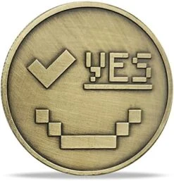 2 Pcs Yes No Challenge Coin Decision Maker Coin Lucky Coin For Collectors Metal Coin Collection Party Game Divination Supplies With All Seeing Eyes Or Death Skull Pattern -Folkmanis Toys Shop 51laJGhnDcL. AC