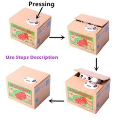 ALIMITOPIA Saving Money Box,Vocal Mischief Stealing Coin Piggy Bank Coin Storage Pot (Cartoon Cat) 13 ALIMITOPIA Saving Money Box,Vocal Mischief Stealing Coin Piggy Bank Coin Storage Pot (Cartoon Cat) -Folkmanis Toys Shop 51laSlPXSYL