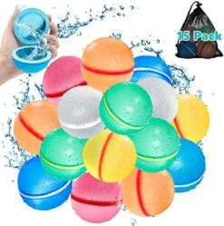 Water Balloons Reusable, 6PCS Water Balls Self Sealing Quick Fill Soft Silicone, Refillable Magnetic Water Bombs Splash Summer Fun For Kids, Outdoor Water Toys For Backyard, Water Games -Folkmanis Toys Shop 51lajIHGPqL. AC