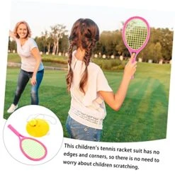 Toyvian 1 Set Children's Tennis Racket Kid Tennis Racket Kids Playset Outdoor Sports Toys Tennis Accessory Tennis Trainer Plastic Tennis Racket Outdoor Tennis Training Set Kids Tennis Set -Folkmanis Toys Shop 51lcU3M5wSL