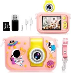 Kid Camera,ARNSSIEN Camera For Kid,2.4in IPS Screen Digital Camera,180°Flip Len Student Camera,Children Selfie Camera With Playback Game,Christmas/Birthday Gift For 4 5 6 7 8 9 10 11 Year Old Girl Boy -Folkmanis Toys Shop 51lcx2GQOaL. AC