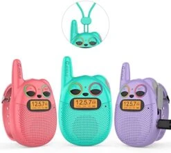 Qniglo Kids Walkie Talkies 3 Pack Rechargeable Wrist Walkie Talkies For Kids Long Range, Perfect Outdoor Kids Toys Gifts For 3+ Years Old Boys Girls For Camping Hiking Adventures -Folkmanis Toys Shop 51ld36NwPuL. AC