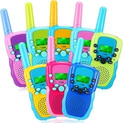 HyDren 8 Pack Kids Walkie Talkies Toys, Outdoor Toys For Boys Girls, 22 Channels 3 Miles Range Rechargeable 3-12 Year Old Girls Birthday Christmas Party Gifts -Folkmanis Toys Shop 51leMgqgwWL
