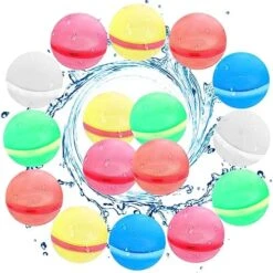 Reusable Water Bomb Balloons, Silicone Water Ball Easy Quick Fill Self-Sealing Water Balls For Kids Adults Outdoor Activities Water Games Toy Summer Fun Party Supplies (8Pcs) -Folkmanis Toys Shop 51ly7DgOdiL. AC