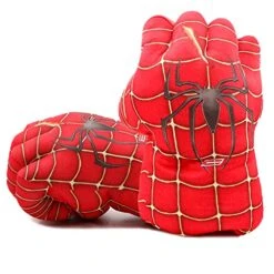 Superhero Gloves For Kids Boxing Gloves Smash Hands Big Soft Plush Hero Fists,Superhero Toys For Boys Girls, Role Play Costume Birthday Gift For Toddlers Kids Age 3+ (Red)