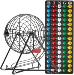 MR CHIPS 11" (Inch) Tall Professional Bingo Set With Steel Bingo Cage, Everlasting 7/8” Bingo Balls, Master Board For Bingo Balls - 4 Color Choices 20 MR CHIPS 11" (Inch) Tall Professional Bingo Set With Steel Bingo Cage, Everlasting 7/8” Bingo Balls, Master Board For Bingo Balls - 4 Color Choices -Folkmanis Toys Shop 51mERZRh3gL. AC
